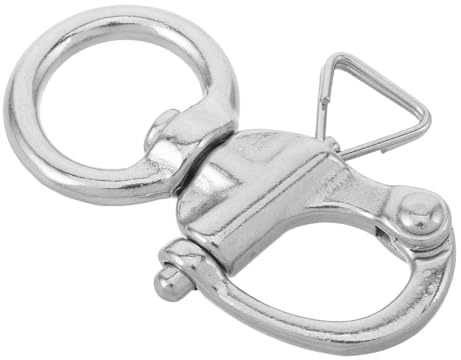 KOMBIUDA Petites Manilles pour Gréement Mousqueton À Émerillon Mousqueton De Sécurité Manille Pivotante Robuste pour Gréement Crochet Pivotant avec