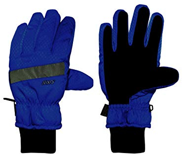 maximo Jungen Fünffinger mit Strickbündchen Handschuhe, Blau (Classic Blue 78), 4 (Herstellergröße: 4)