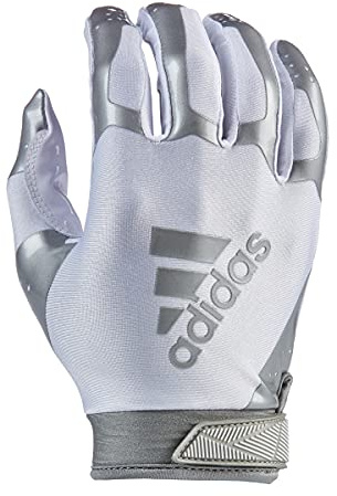 adidas ADIFAST 3.0 Football Receiver Glove, White/Silver, Large