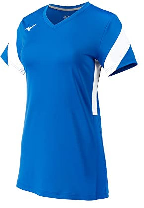 Mizuno Damen Balboa 6 Kurzarm Volleyball Trikot Jersey, Royal-White, X-Small