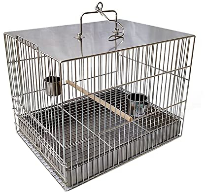UCCE Vogelkäfig, quadratischer Edelstahl-Vogelkäfig, Papageienkäfig mit Badewanne, Vogel aus der Tragetasche, Schweißen von Haustierzuchtkäfigen, Heimtierbedarf