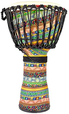 ENNBOM Djembe Lightweight African Drum Pattern Cloth Stitched Congo Hand Drum for Adults Beginners (10 in)