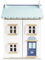 Le Toy Van - H125 - Maison de poupée Blue Belle en bois certifié FSC, 3 ans, pour fille, 2 étages, l 44 x p 36 xh 66 cm, avec volets, fenêtres et portes qui s'ouvrent, jeu Montessori écologique