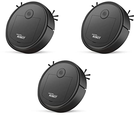 Censous 3X robot aspirador inteligente de bajo ruido barredora para pisos aspirador para moqueta,negro