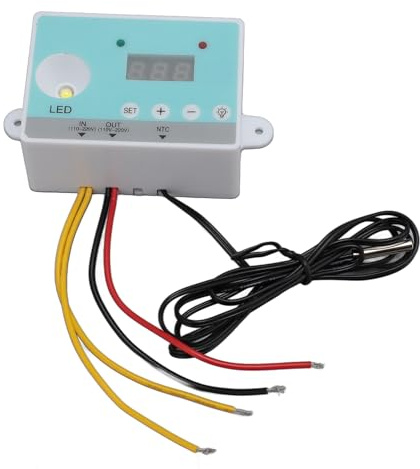 Sonew Inkubator Temperaturregler, AC 110 V Bis 220 V Inkubator Controller mit HD Display, Digitaler DIY Inkubator Temperaturregler für Gewächshaus, Hundeküken und Katzenzimmer