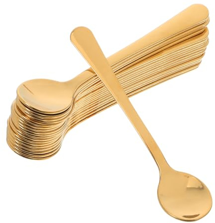 MOTHNUR 20 Piezas Cucharillas Mini Acero Inoxidable Cucharas Pequeñas para Café Espresso Condimentos Azúcar Especias Mezcla Hogar