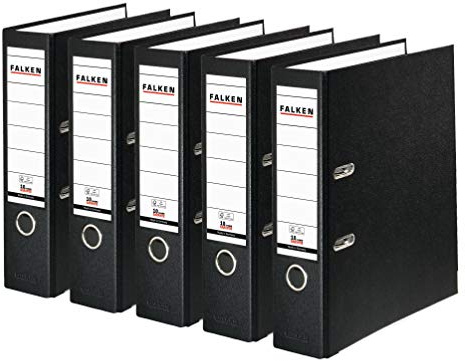 Falken PP, copertina in plastica 5er Pack breit Nero