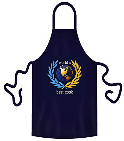 teprovo Männer Grillschürze Kochschürze Latzschürze Schürze Mann Kochen Grillen BBQ Dunkelblau Küchenschürze