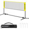 SONGMICS Rete da badminton da 3 m, pali regolabili in altezza, set portatile per tennis, beach volley, giardino, parco, esterno, colore giallo, SYQ300Y
