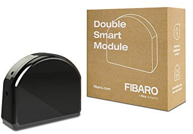 FIBARO Double Smart Module/ Z-Wave Plus Relaisschalter, Drahtloser Ein-Aus-Auslöser, FGS-224