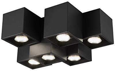 Trio Leuchten Deckenleuchte Fernando 604900632, Metall Schwarz matt, exkl. 6x GU10
