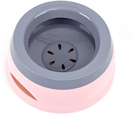 Wassernapf für Hunde, Anti-Schwapp Fressnapf Hund Unterwegs, Spritzsicherer Wassernapf 750ml, Kein Verschütten Auslaufsicher Hundenapf Reise Trinknapf Wasserspender für Katzen Haustiere (rosa)