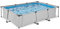 EXIT Toys Soft Grey Pool - 300x200x65cm - Rechteckiger, Kompakter Rahmenpool mit Kartuschenfilterpumpe - Leicht Zugänglich - Für Kleinkinder Geeignet - Starker Rahmen - Einzigartiges Design - Grau