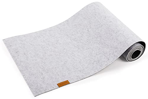 AMALINDO Tischläufer - (40 x 200 cm) - rutschfest & abwaschbar - Kunstleder Tischläufer Rolle - ideal als Hochzeit Tischdeko & für besondere Anlässe