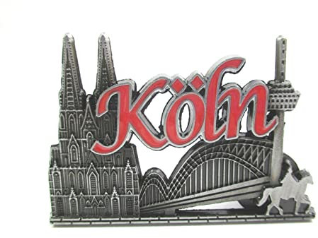 Köln Cologne Dom,Deutzer Brücke 3D Metall Fridge Magnet Souvenir Germany