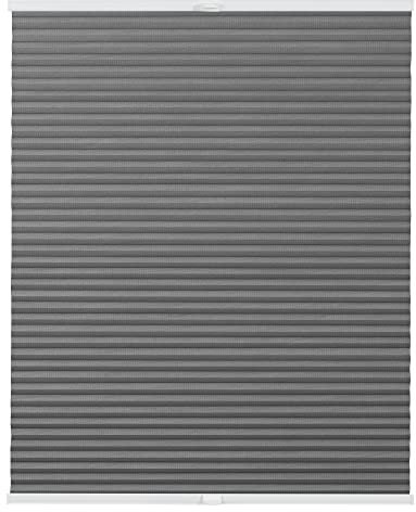 Lichtblick Wabenplissee Klemmfix, ohne Bohren, verspannt, Verdunklung - Grau 115 cm x 130 cm (B x L)