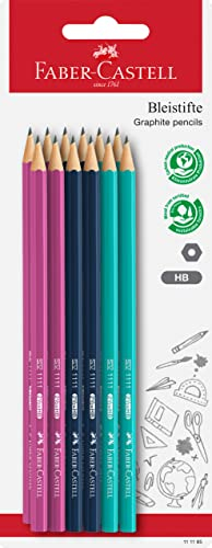 FABER-CASTELL 111185 - Bleistifte Set HB, 12 Stück im Blister, bruchsicher, für Kinder und Erwachsene