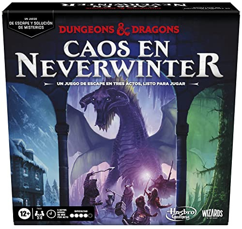 Dungeons & Dragons: Caos en Neverwinter - Un Juego de Escape y solución de misterios - Juego de Mesa cooperativo D&D para 2 a 6 Jugadores