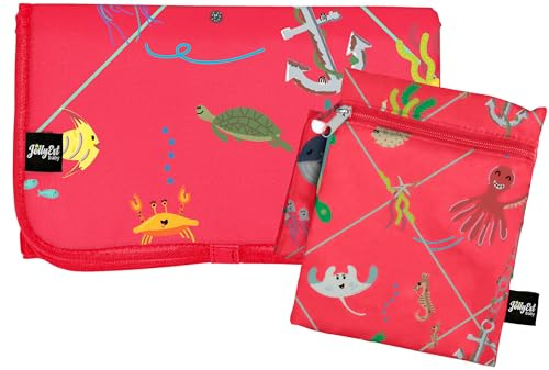 JollyEst® Baby Changing Mat Portable | Extra Large 70cm x 55cm | Travel Changing Mat | New Born Baby Essentials | Toddler Travel Essentials | Changing Table Topper