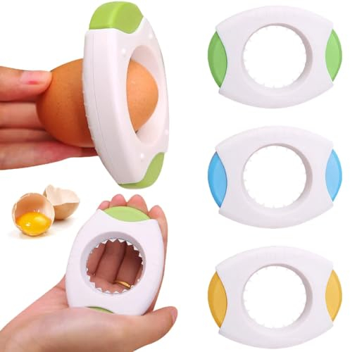FKWKUW 3 Piezas Abridor De Cáscara De Huevo, Egg Shell Opener Egg Topper Cutter Shell Opener para Cortar Rápidamente La Parte Superior De Los Huevos Cocidos