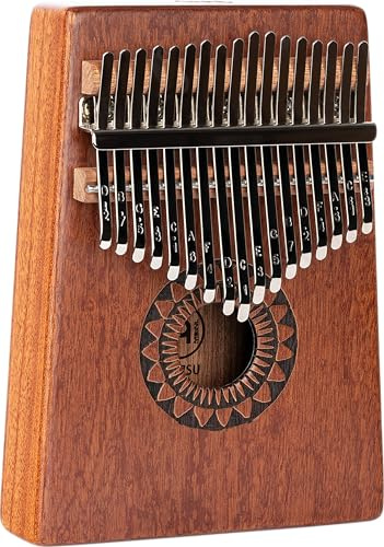 Meinl Percussion Sound Hole Kalimba - Daumenklavier mit Schallöffnung - Stimmung D B G E C A F D C E G B D F A C E - Mahagoni, Mehrfarbig (KA17SU)