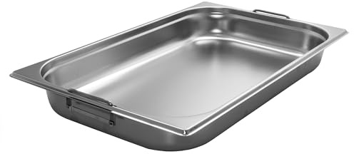 AcMax GN 1/1 Gastronormbehälter GN-Behälter Edelstahl 8,5 Liter Tiefe 65mm FALLGRIFF