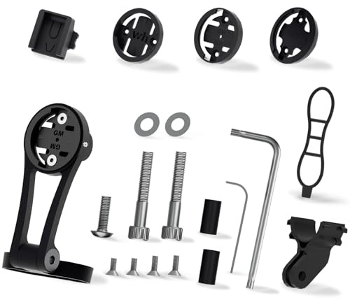 Bike Computer Mount for Wahoo - Out Front Combo Mount for Garmin Edge, Adjustable Extended Mount for Bryton Cateye, Sports Action Camera and Bike Light, Suitable for Road Mountain Bike Handlebar 38mm