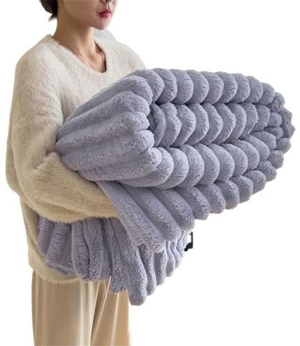 Blanket Künstliche Plüsch Herbst Warme Decken for Betten Weiche Korallen Fleece Sofa Decke Bequeme Verdicken Bettlaken Sofadecke (Color : Purple-180x200cm)