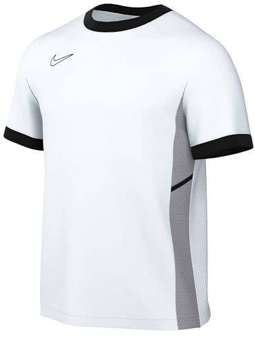 Nike Academy 25 Haut De Foot À Manches Courtes Dri-Fit pour Homme, White/Black/Wolf Grey/Black, FZ9754-100, M
