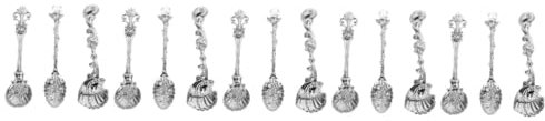 Alipis 5sets Spoons European Design Soup Spoons Honey Ice Scoop Mixing for Desserts Tea