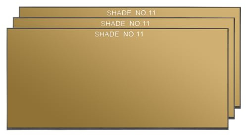 PATIKIL Gold Welding Glass Lens Shade 11, 3 Pack 2 x 4.25 Hardened Helmet Filter Darkening Glass Welding Hood Lens for Weld Helmet Hood Covers Replacement