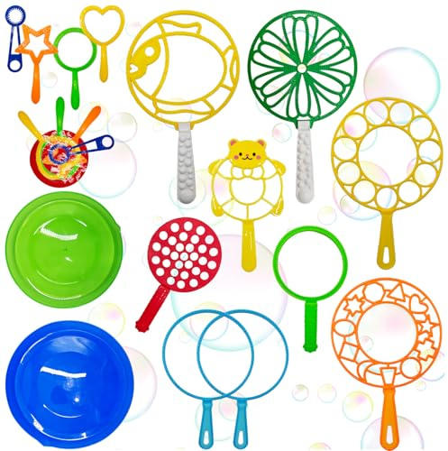 Seifenblasen Blase, 20 Stück Set für Kinder, Bubble Maker, Seifenblasen Zauberstab, große Stäbe, für Geburtstag, Garten, Hochzeit