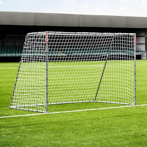 FORZA Steel42 Fußballtor [6 Größen] | Robustes Stahl-Fußballtor für Garten & Training | Wetterfest & Freistehend | Mit Bodenankern | Optional mit Rebounder-Netz