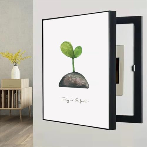KJHYYPP Cubiertas Decorativas de medidores eléctricos Caja de medidores eléctricos de suspensión Caja de distribución Impermeable para Sala de Estar, Bricolaje, Hotel (B, 60x50cm)
