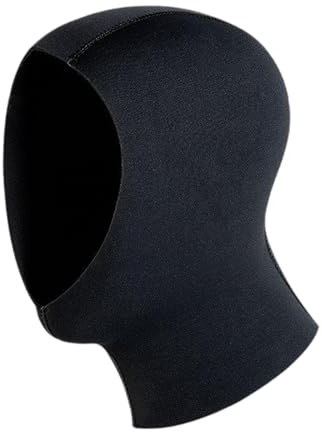 Lljsszr Scuba Diving Hat Dive Cap Protection Water Sports Neoprene Wetsuit Hood Thermal Head Cover for Bathing Women Men Swimming, 5mm for 59 to 62cm