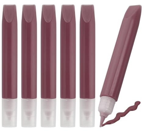 PATIKIL 6 Pack Suncatcher Paint Pens, Wine Red Sun Catcher Paint Pens 10ML Each Stained Glass Window Art Kit for Painting Glass Pigment Crafts