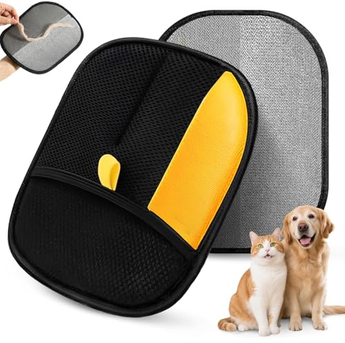 Mcocoee Pet Hair Removal Glove, Electrostatic Gloves Pet Hair, Reusable Cat & Dog Hair Remover for Couch, Furniture, Carpet, Curtain, Car Seat (1 PCS)