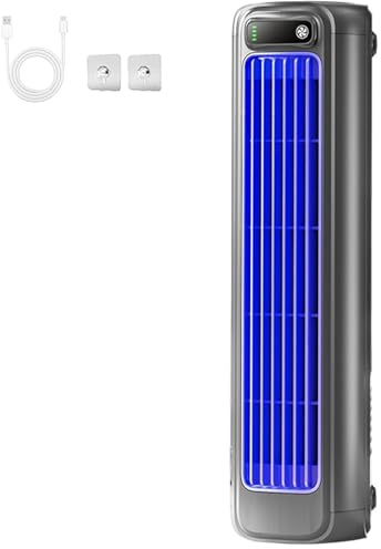 Portable Air Conditioner, USB Rechargeable Cooling Fan with 3 Speeds, Wall Mounted or Tabletop Use, Quiet Air Conditioning Unit for Bedroom, Home or Office(Deep Space Gray,Deep Space Gray)
