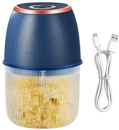 Coupe-ail électrique 350 ml Ustensile de cuisine USB broyeur d'aliments Petite machine pour légumes, nourriture, viande, chili, fruits, haricots végétaux, ail