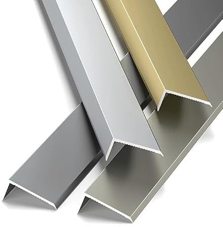 Perfil De Aluminio De 90 Cm para Baldosas - Tira De Transición Autoadhesiva En Forma De L para Suelos Laminados, Puertas, Entradas Y Paredes(Gray,W1.5cm)