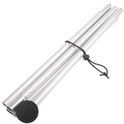 RUHTEUO Zeltstangen 1 Stück 5 Abschnitte,6/2 m Zeltstangen aus Aluminiumlegierung, verstellbare Stützstange, Faltbare Strandüberdachung, Zeltstange, Schutzplane(2M Pointed Tip)