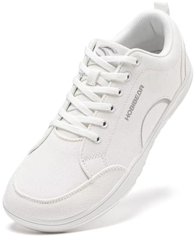 HOBIBEAR Zapatos Barefoot para Hombre y Mujer Punta Ancha Minimalistas Unisex de Lona Antideslizantes para Caminar