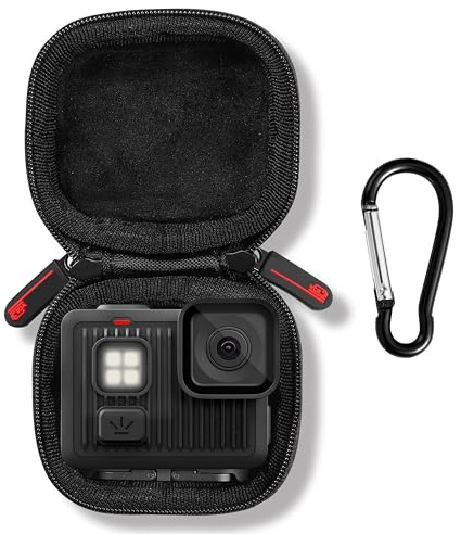 STARTRC VCR Funda de transporte para GoPro Lit Hero/Hero Accesorios, carcasa dura, cubierta de poliuretano, protección de almacenamiento, mini bolsa, funda portátil de viaje con mosquetón para cámara