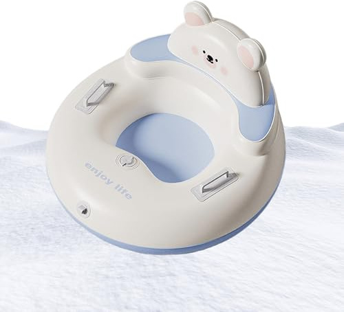 Aufblasbarer Schneeschlauch aus PVC: Schlitten, beständig bis -25 °C, Enden mit verstärkten Griffen und Zubehör für Frontanhänger, Skifahrzeug, faltbar, abriebfest, langlebig, aus Virg-Material