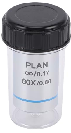 Obiettivo per microscopio acromatico 60X, obiettivo planacromatico con filettatura RMS da 20,2 mm per microscopia biologica e applicazioni di laboratorio