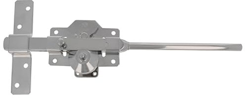 Amig - Cerrojo de seguridad 2 LR - Barra de Bloqueo 350mm- Cilindro de 50mm - Medida de Placa 105 x 170 mm - Cerrojo de Sobreponer para Puertas de Entrada o de Paso - Acero - Cromado brillo