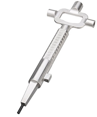 MASUNN Sliver Locksmith Tool Multi Purpose Cylinder Gauge Cam Turner Spindle Turner