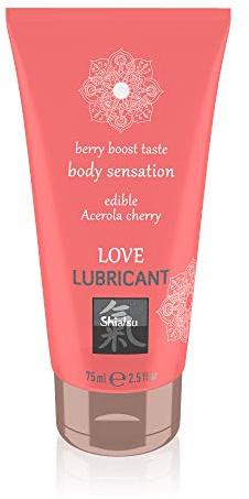SHIATSU Essbares Gleitgel Auf Wasserbasis Mit Dem Erlesenen Geschmack Der Acerola Kirsche Verwöhnen Sie Ihre Sinne 75 ml