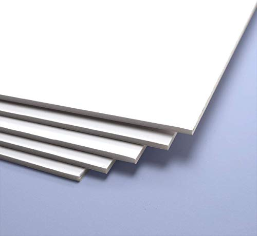 Materia Prima Cartón Pluma para Maquetas, Letreros y Soportes. Plancha de Poliestireno Expandido de Fácil Corte. Foamboard Multiusos. (Blanco, 3 mm de grosor, 100x70 cm)