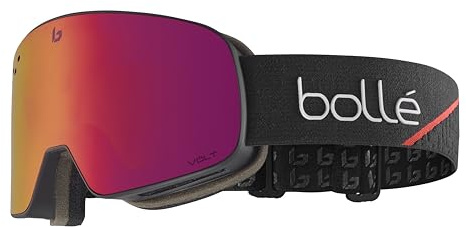 bollé BG096001 Nevada Snow Goggles, Race Black Matte - Volt Ruby Cat 2